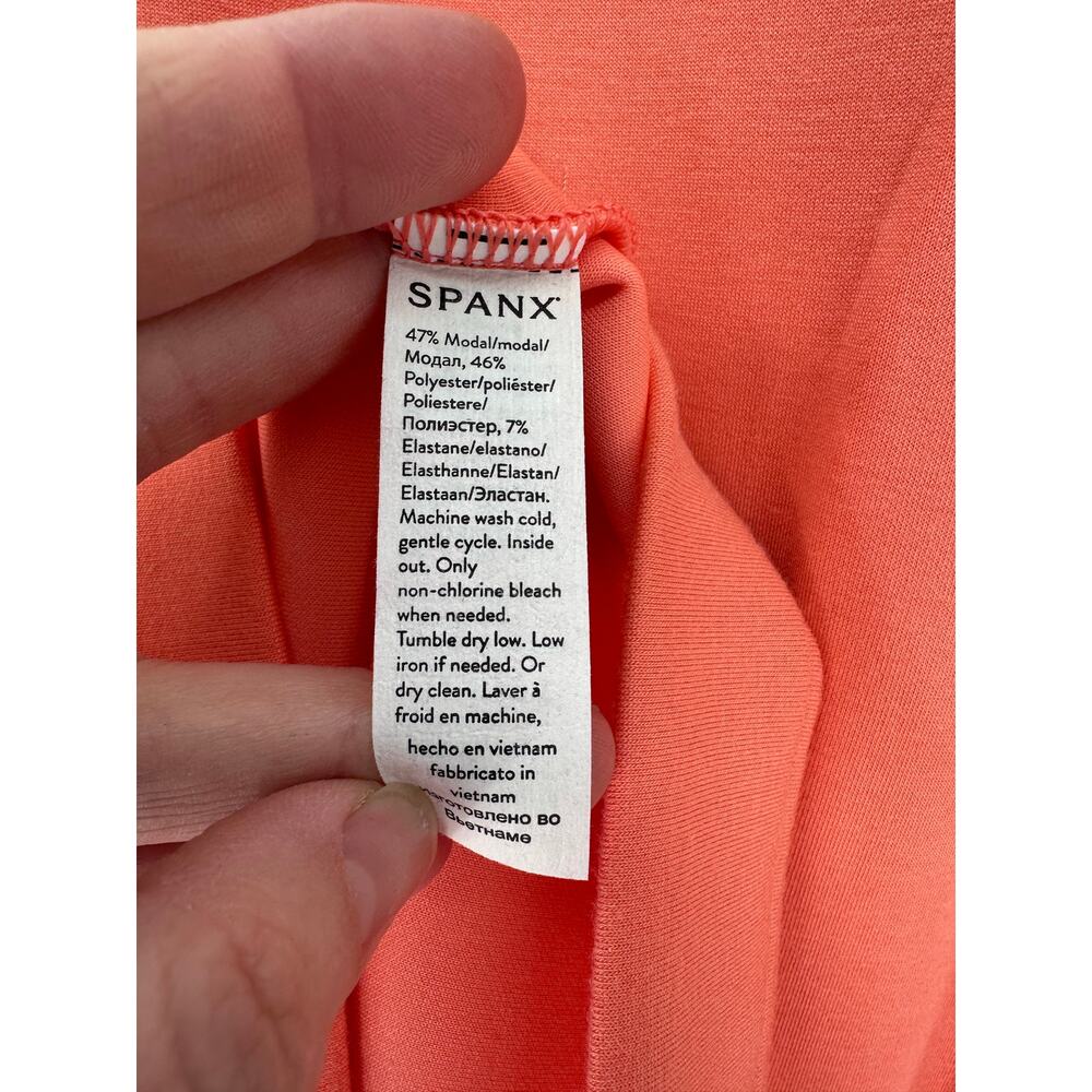 SPANX Womens sz M AirEssentials Cinched Mini Dress Coral Bright Scuba Athleisure - Picture 8 of 9
